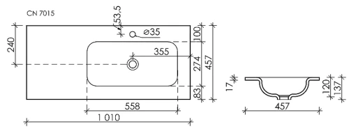 Раковина Sancos Ceramicanova Grace 100 R CN7015MB цвет Черный матовый