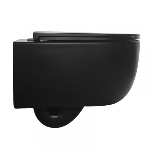 Унитаз Veconi Rino VRI-49TB подвесной цвет Черный матовый с сиденьем Микролифт