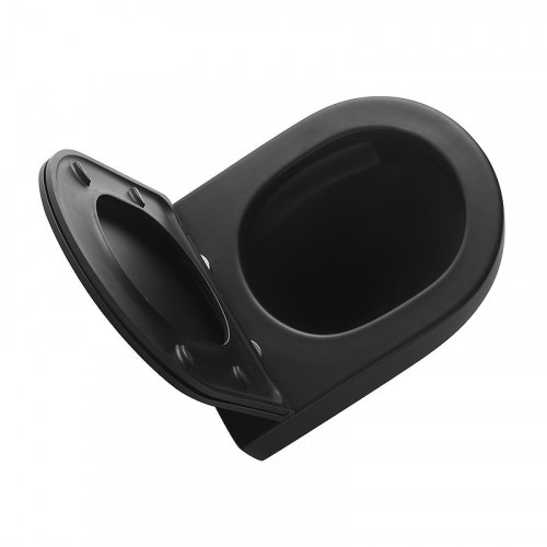 Унитаз Veconi Rino VRI-49TB подвесной цвет Черный матовый с сиденьем Микролифт