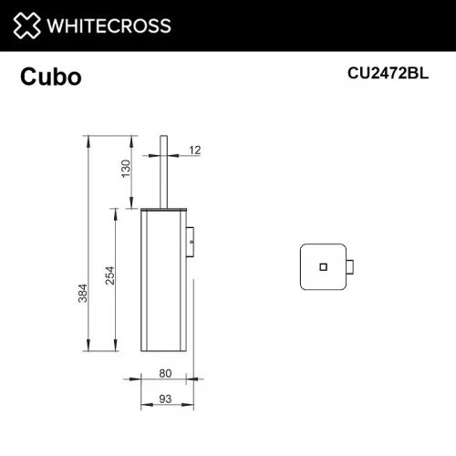 Ершик для унитаза Whitecross Cubo black CU2472BL цвет Черный матовый