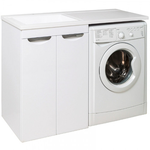 Тумба под раковину Runo Лира 120 УТ000003443 Белая МДФ / ЛДСП