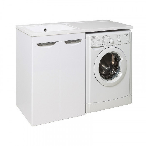 Тумба под раковину Runo Лира 120 УТ000003443 Белая МДФ / ЛДСП