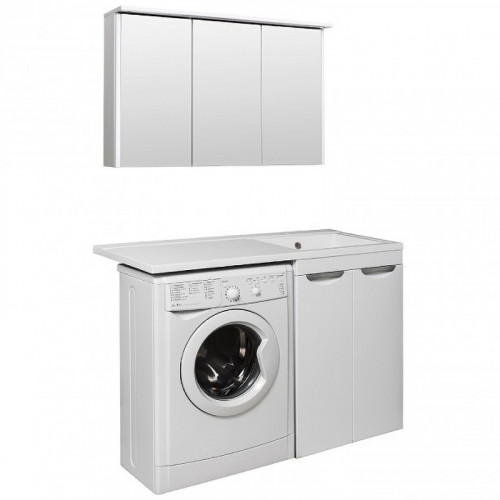 Тумба под раковину Runo Лира 120 УТ000003443 Белая МДФ / ЛДСП