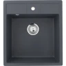 Кухонная мойка Ulgran Classic U-406-343 Антрацит искусственный камень (литьевой мрамор) встраиваемый