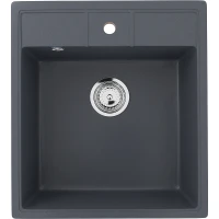 Кухонная мойка Ulgran Classic U-406-343 Антрацит искусственный камень (литьевой мрамор) встраиваемый