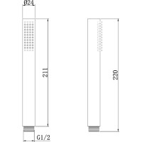Ручной душ Abber AF0051G Золото матовое латунь