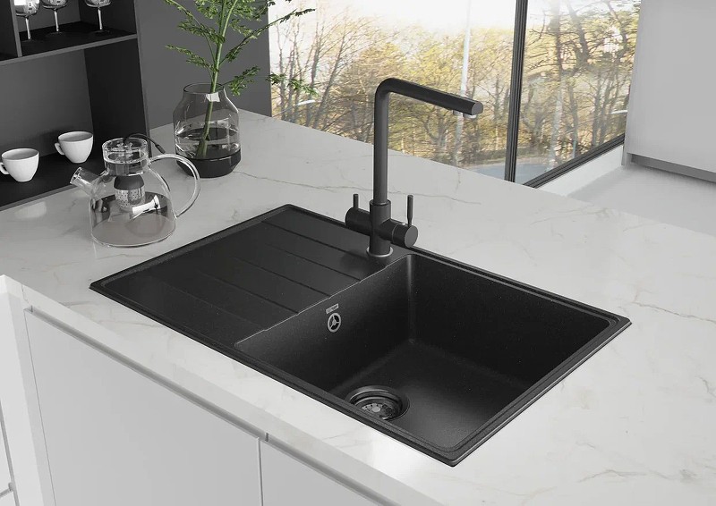 Кухонная мойка Ulgran Quartz Prima 780-05 Бетон искусственный камень (литьевой мрамор) встраиваемый