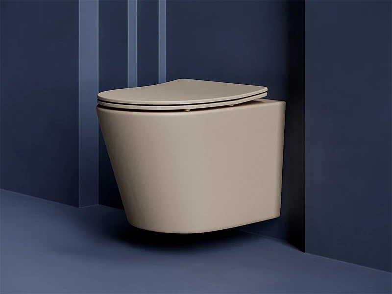 Унитаз Ceramicanova Balearica CN6000MC подвесной Капучино матовый с сиденьем Микролифт фарфор подвесной