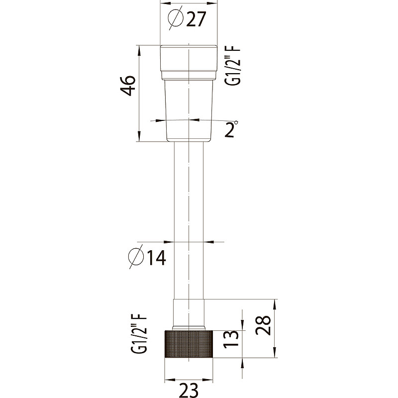 Душевой шланг Bossini Cromolux New A00258C.073 Черный матовый