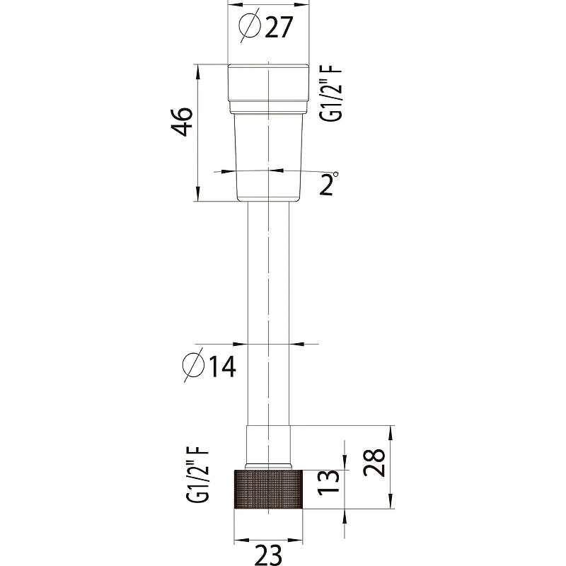 Душевой шланг Bossini Cromolux New A00258C.073 Черный матовый