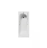 Чугунная ванна Vinsent Veron Concept 170x70 VCO1707042H/VH0012GD цвет Белый с квадратными золотыми ручками