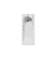 Чугунная ванна Vinsent Veron Concept 170x70 VCO1707042H/VH0012GD цвет Белый с квадратными золотыми ручками