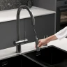 Смеситель для кухни Reflexion Lago RX9904BL цвет Оружейная сталь