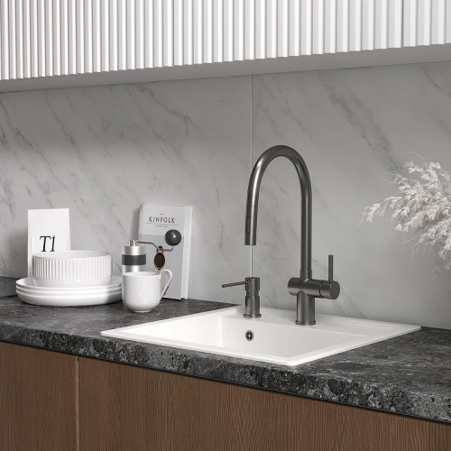 Смеситель для кухни Reflexion Lago RX9904BL цвет Оружейная сталь