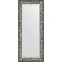 Зеркало Evoform Exclusive 139х59 BY 3520 с фацетом в багетной раме - Византия серебро 99 мм стекло