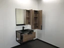 Тумба с раковиной Comforty Бонн 75 00-00001936 подвесная Дуб темный МДФ / ЛДСП
