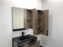 Тумба с раковиной Comforty Бонн 75 00-00001936 подвесная Дуб темный МДФ / ЛДСП