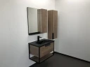 Тумба с раковиной Comforty Бонн 75 00-00001936 подвесная Дуб темный МДФ / ЛДСП