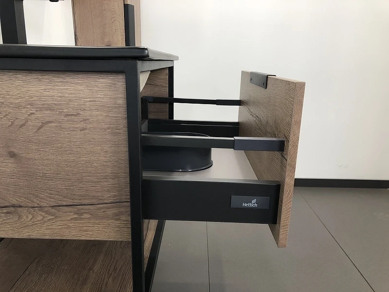 Тумба с раковиной Comforty Бонн 75 00-00001936 подвесная Дуб темный МДФ / ЛДСП
