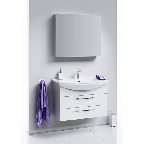 Зеркальный шкаф Aqwella МС 70 МС.04.07 Белый МДФ / ЛДСП, стекло