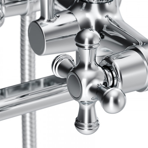 Смеситель для ванны Damixa Retro 239500000 универсальный Хром латунь на стену