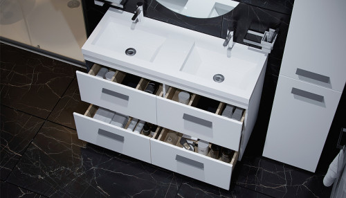 Тумба под раковину Velvex Orlando 120 tn.ORL.CLA.120.4Y Белая матовая