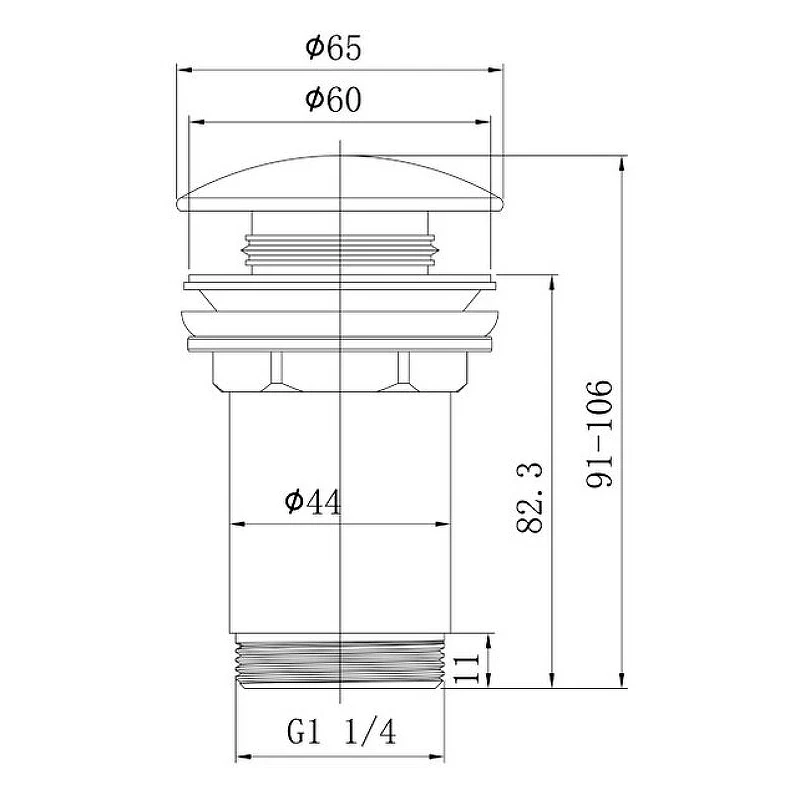 Донный клапан Caprigo Parts 99-534-VOT click-clack Бронза