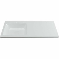 Раковина Orange Камилла 110 OP-110RAL с местом под стиральную машину Белая искусственный камень (литьевой мрамор) полувстраиваемая, с местом под стиральную машину
