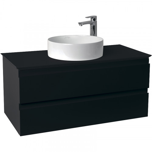 Тумба под раковину Jacob Delafon Madeleine 100 EB2084-J53 подвесная Черная матовая МДФ / ЛДСП
