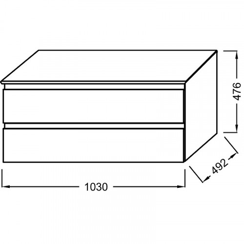 Тумба под раковину Jacob Delafon Madeleine 100 EB2084-J53 подвесная Черная матовая МДФ / ЛДСП
