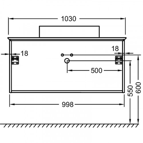 Тумба под раковину Jacob Delafon Madeleine 100 EB2084-J53 подвесная Черная матовая МДФ / ЛДСП