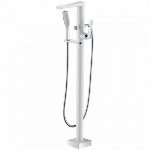 Смеситель для ванны Boheme Venturo 379-W Белый Хром латунь на пол