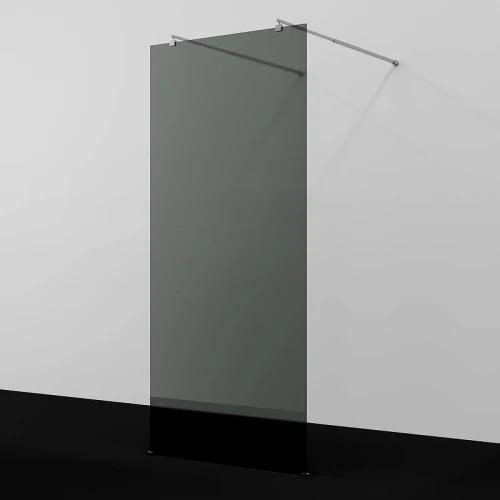 Душевая перегородка WasserKRAFT Vechte 120 60W40-TG профиль Хром стекло тонированное
