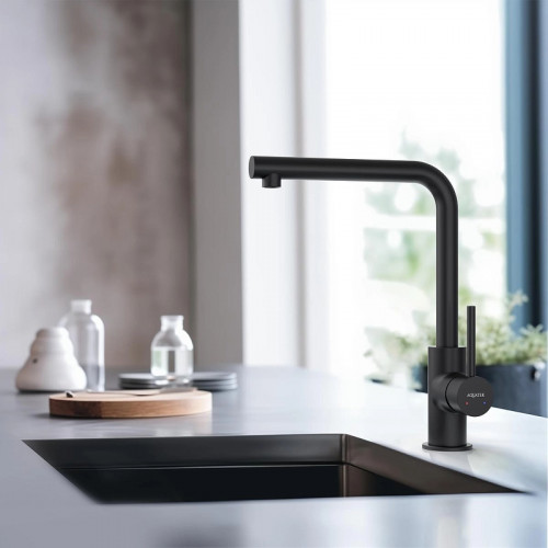 Смеситель для кухни Aquatek Европа AQ1380MB Черный матовый латунь