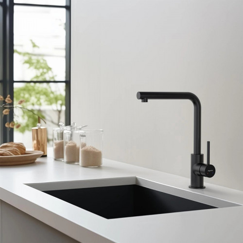 Смеситель для кухни Aquatek Европа AQ1380MB Черный матовый латунь