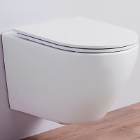 Унитаз CeramaLux 5177 подвесной с сиденьем Микролифт фаянс подвесной