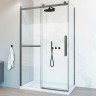 Душевой уголок Vincea Como Soft 120x90 VSR-1CS9012CLGM профиль Вороненая сталь стекло прозрачное