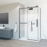 Душевой уголок Vincea Como Soft 120x90 VSR-1CS9012CLGM профиль Вороненая сталь стекло прозрачное