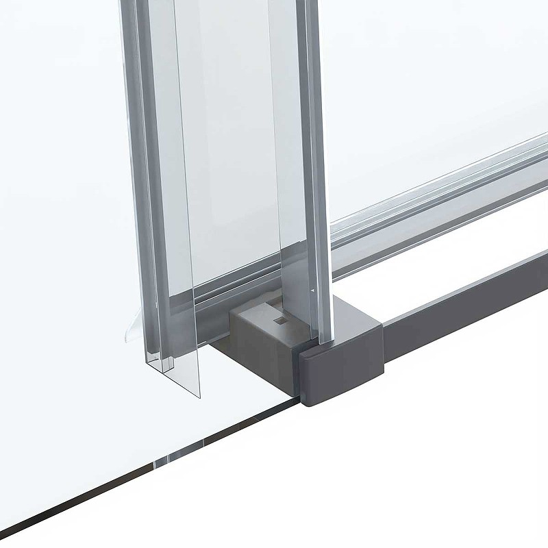 Душевой уголок Vincea Como Soft 120x90 VSR-1CS9012CLGM профиль Вороненая сталь стекло прозрачное