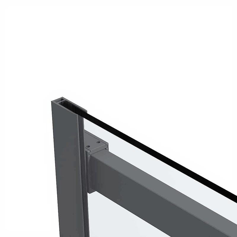 Душевой уголок Vincea Como Soft 120x90 VSR-1CS9012CLGM профиль Вороненая сталь стекло прозрачное