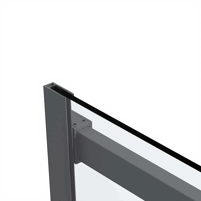 Душевой уголок Vincea Como Soft 120x90 VSR-1CS9012CLGM профиль Вороненая сталь стекло прозрачное
