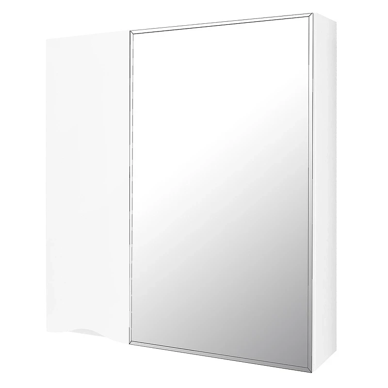 Зеркало со шкафом Loranto Santorini 60 L CS00086967 цвет Белый глянцевый