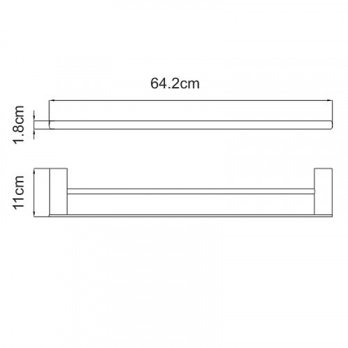 Полотенцедержатель WasserKRAFT Sauer K-7940 двойной Золото