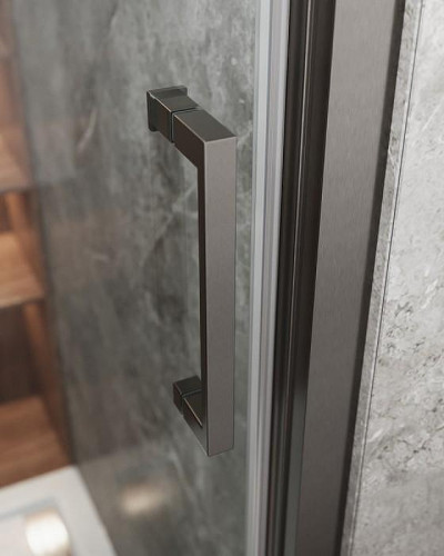 Душевой уголок Cezares Molveno 90x90 MOLVENO-AF-31-90-C-GM-IV профиль Оружейная сталь стекло прозрачное