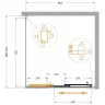 Душевой уголок Cezares Molveno 90x90 MOLVENO-AF-31-90-C-GM-IV профиль Оружейная сталь стекло прозрачное