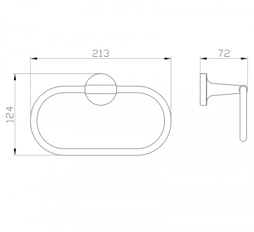 Кольцо для полотенец Wonzon &amp; Woghand Simple WW-6513 цвет Хром
