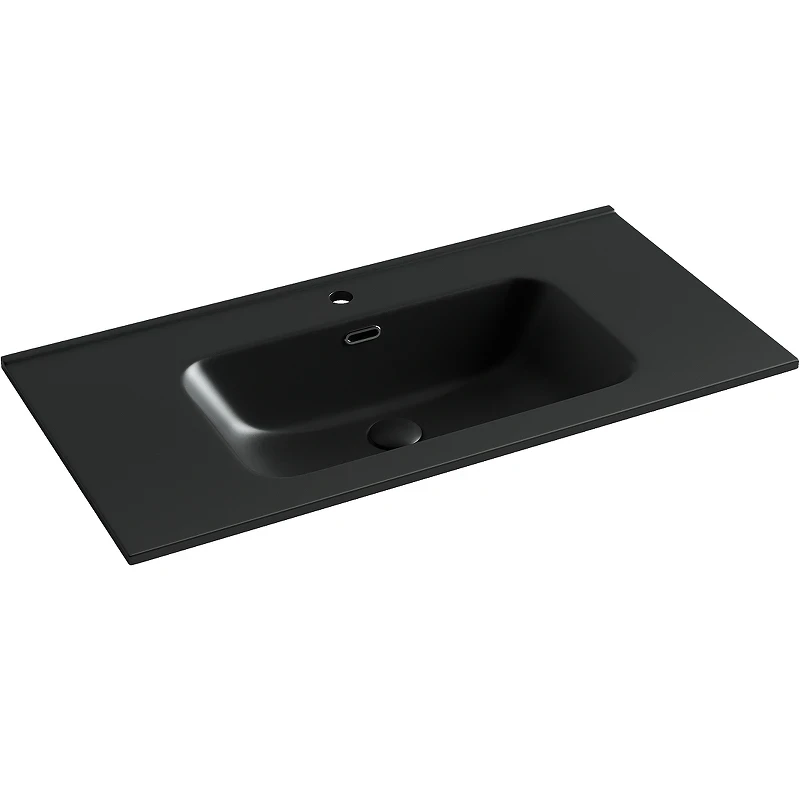 Раковина Ceramicanova Element 90 CN7002MB Черная матовая фарфор полувстраиваемая