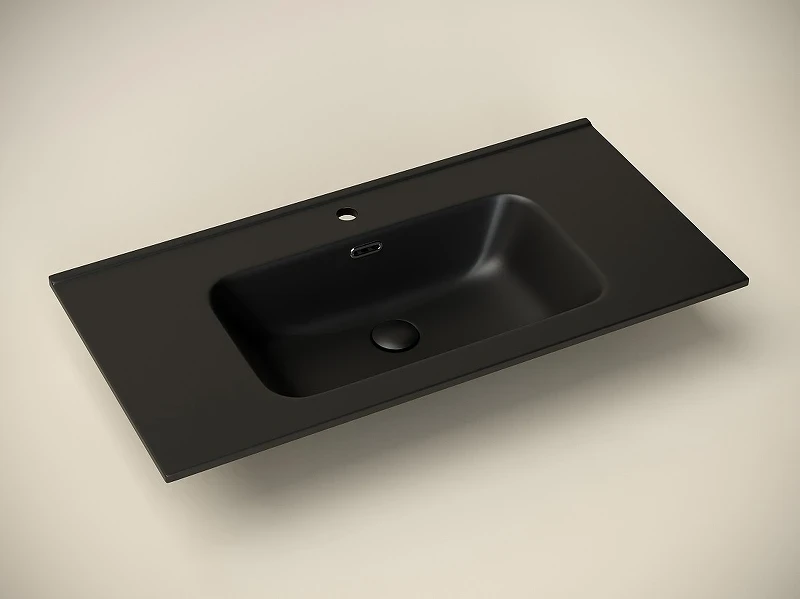 Раковина Ceramicanova Element 90 CN7002MB Черная матовая фарфор полувстраиваемая