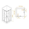 Душевой уголок RGW Passage 80x80 02083188-14, 19170188-01 профиль цвет Черный стекло прозрачное