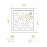 Душевой уголок RGW Passage 80x80 02083188-14, 19170188-01 профиль цвет Черный стекло прозрачное